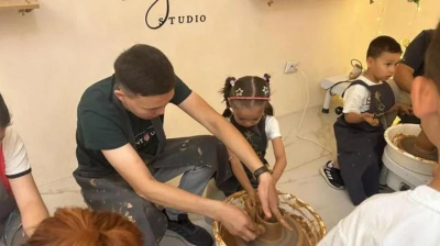 Астанада Әкелер күніне орай қыш шеберлігі сабағы өтті