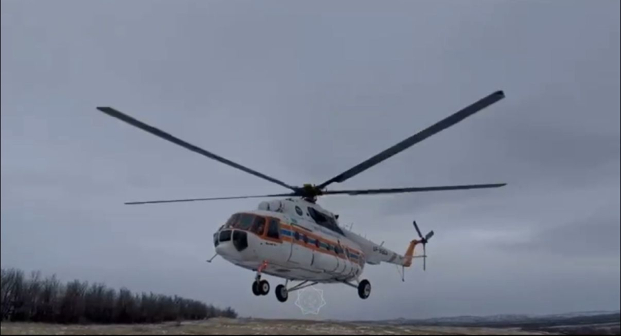 Жетісайда өрттен зардап шеккендердің бірі тікұшақпен Шымкентке жеткізілді