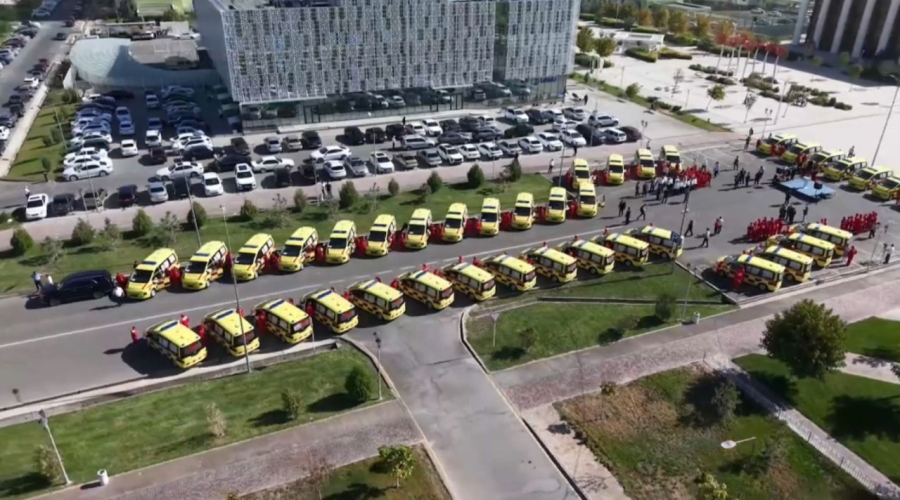 Түркістанда 60 жедел жәрдем көлігі берілді