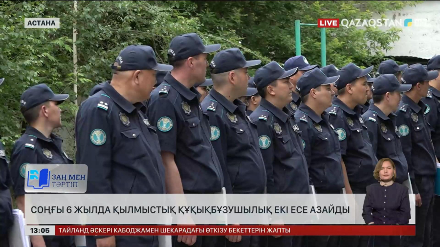 Соңғы 6 жылда қылмыстық құқықбұзушылық екі есе азайды